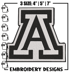 University of Arizona logo embroidery design, NCAA embroidery, Sport embroidery,logo sport embroidery,Embroidery design