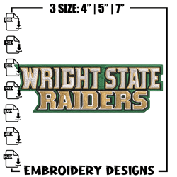 Wright State Raiders logo embroidery design,NCAA embroidery,Sport embroidery, logo sport embroidery,Embroidery design