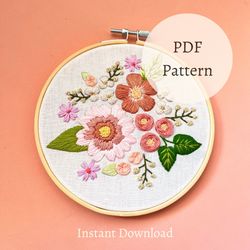 floral pdf embroidery pattern
