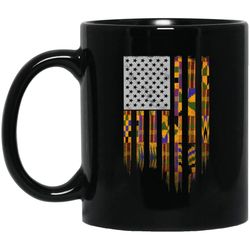 african american flag mug for pro black people afro melanin women cup