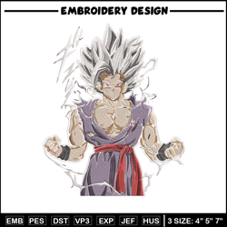 Goku Ultra form Embroidery Design, Dragonball Embroidery, Embroidery File, Anime Embroidery,Anime shirt,Digital download