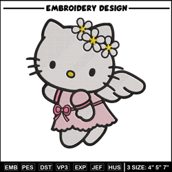 Hello Kitty angel Embroidery Design, Hello kitty Embroidery, Embroidery File, Anime Embroidery, Digital download