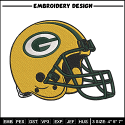 Helmet Green Bay Packers embroidery design, Green Bay Packers embroidery, NFL embroidery, logo sport embroidery.
