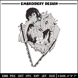 Inosuke poster Embroidery Design,Demon slayer Embroidery, Embroidery File,Anime Embroidery,Anime shirt,Digital download