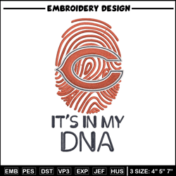 it's in my dna chicago bears embroidery design, bears embroidery, nfl embroidery, sport embroidery, embroidery design.