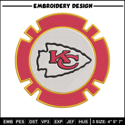 Kansas City Chiefs Poker Chip Ball embroidery design, Kansas City Chiefs embroidery, NFL embroidery, sport embroidery.