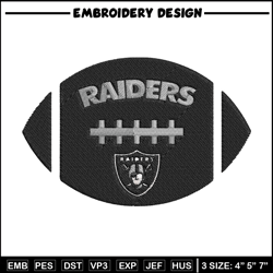 Las Vegas Raiders Rugby Ball embroidery design, Raiders embroidery, NFL embroidery, sport embroidery, embroidery design.