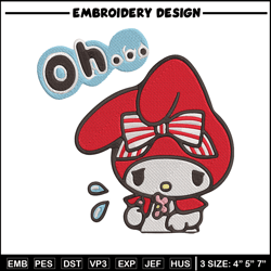 My Melody sad Embroidery Design, Hello kitty Embroidery, Embroidery File, Anime Embroidery, Digital download