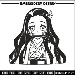 Nezuko Kamado Embroidery Design,Demon slayer Embroidery,Embroidery File,Anime Embroidery,Anime shirt, Digital download
