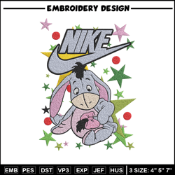 Nike Eeyore Embroidery Design, Pooh Embroidery, Embroidery File, Nike Embroidery, Anime shirt, Digital download.