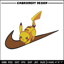 Pikachu x nike Embroidery Design, Pokemon Embroidery, Embroidery File, Nike Embroidery, Anime shirt, Digital download