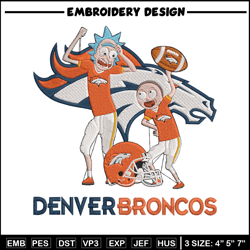 Rick and Morty Denver Broncos embroidery design, Denver Broncos embroidery, NFL embroidery, logo sport embroidery.