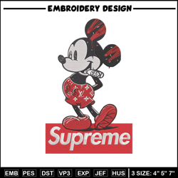 Supreme mickey Embroidery Design, Mickey Embroidery, Embroidery File, Supreme Embroidery, Anime shirt, Digital download