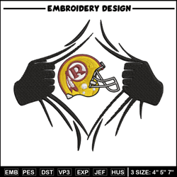 Washington redskins helmet embroidery design, Redskins embroidery, NFL embroidery, sport embroidery, embroidery design.