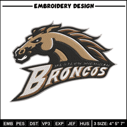 Western Michigan Broncos embroidery design, Broncos embroidery, NFL embroidery, sport embroidery, embroidery design.