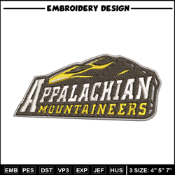 Appalachian State logo embroidery design, NCAA embroidery,Sport embroidery,Embroidery design,Logo sport embroidery