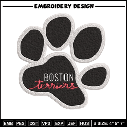 Boston Terrier logo embroidery design, NCAA embroidery,Sport embroidery, logo sport embroidery, Embroidery design