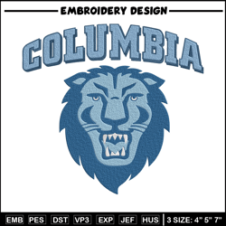 Columbia Lions logo embroidery design, NCAA embroidery, Sport embroidery, Logo sport embroidery,Embroidery design.