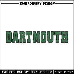 Dartmouth Big Green logo embroidery design, Sport embroidery, logo sport embroidery, Embroidery design,NCAA embroidery