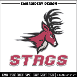 Fairfield Stags logo embroidery design, NCAA embroidery,Sport embroidery, Logo sport embroidery, Embroidery design.
