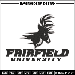 Fairfield University logo embroidery design, NCAA embroidery, Sport embroidery, Embroidery design ,Logo sport embroidery