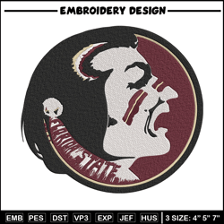 Florida State mascot embroidery design, NCAA embroidery, Sport embroidery,logo sport embroidery,Embroidery design