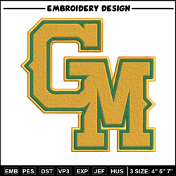 George Mason embroidery design, Baseball embroidery, Sport embroidery, logo sport embroidery, Embroidery design