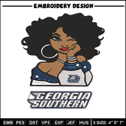 Georgia Southern girl embroidery design, NCAA embroidery, Sport embroidery, logo sport embroidery, Embroidery design