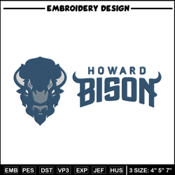 Howard University logo embroidery design, NCAA embroidery, Sport embroidery,Logo sport embroidery,Embroidery design