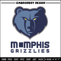 Memphis Grizzlies logo embroidery design,NBA embroidery, Sport embroidery,Embroidery design, Logo sport embroidery.