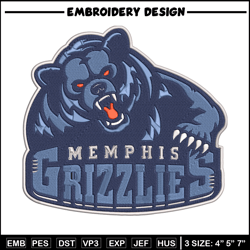 Memphis Grizzlies logo embroidery design,NBA embroidery, Sport embroidery,Embroidery design, Logo sport embroidery