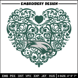 Philadelphia Eagles heart embroidery design, NFL embroidery,Sport embroidery, logo sport embroidery, Embroidery design