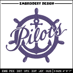 Portland Pilots logo embroidery design, NCAA embroidery, Sport embroidery, logo sport embroidery, Embroidery design