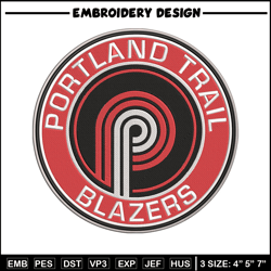 Portland Trail Blazers logo embroidery design,NBA embroidery, Sport embroidery, Embroidery design,Logo sport embroidery.