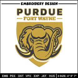 Purdue Fort Wayne logo embroidery design, NCAA embroidery,Sport embroidery,logo sport embroidery,Embroidery design.