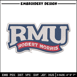 Robert Morris logo embroidery design, NCAA embroidery, Embroidery design, Logo sport embroidery, Sport embroidery