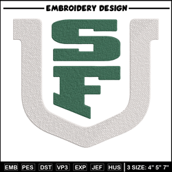 San Francisco University logo embroidery design,NCAA embroidery,Sport embroidery,logo sport embroidery,Embroidery design