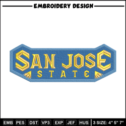 San Jose State logo embroidery design, NCAA embroidery, Sport embroidery,logo sport embroidery,Embroidery design