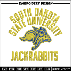 South Dakota State logo embroidery design, NCAA embroidery, Embroidery design, Logo sport embroidery, Sport embroidery.