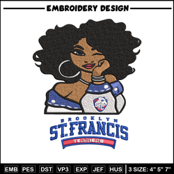 St Francis Brooklyn girl embroidery design, NCAA embroidery, Embroidery design, Logo sport embroidery, Sport embroidery