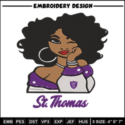 St. Thomas girl embroidery design, NCAA embroidery, Sport embroidery, logo sport embroidery, Embroidery design