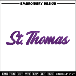 St. Thomas Tommies logo embroidery design, NCAA embroidery, Embroidery design,Logo sport embroidery,Sport embroidery