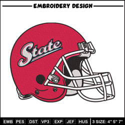State helmet embroidery design, NCAA embroidery, Embroidery design, Logo sport embroidery, Sport embroidery