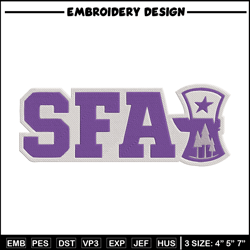 Stephen F Austin logo embroidery design, NCAA embroidery,Sport embroidery,Logo sport embroidery,Embroidery design