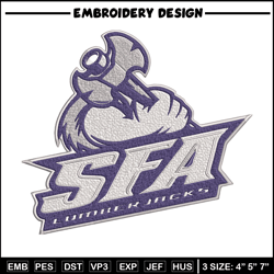 Stephen F Austin State logo embroidery design, NCAA embroidery, Sport embroidery,Logo sport embroidery,Embroidery design