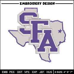 Stephen F. Austin logo embroidery design, NCAA embroidery, Sport embroidery, Embroidery design,Logo sport embroidery
