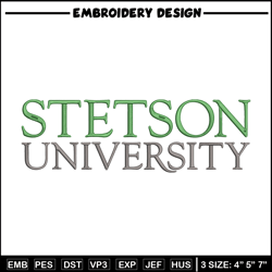 Stetson University logo embroidery design,NCAA embroidery, Sport embroidery,logo sport embroidery,Embroidery design