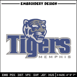 Tigers Memphis logo embroidery design, NCAA embroidery, Sport embroidery,Logo sport embroidery,Embroidery design