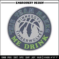 Timberwolves basketball embroidery design, NBA embroidery, Sport embroidery, Embroidery design, Logo sport embroidery.