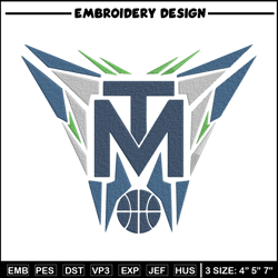 Timberwolves basketball embroidery design, NBA embroidery, Sport embroidery, Embroidery design, Logo sport embroidery